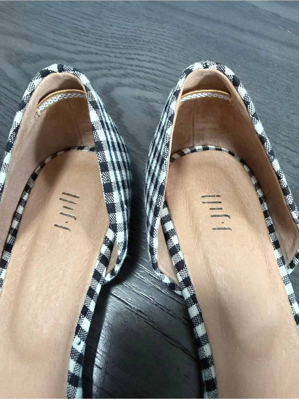 J.Jill Gingham Pointed Toe d’Orsay Flats – Women’s Size 10
